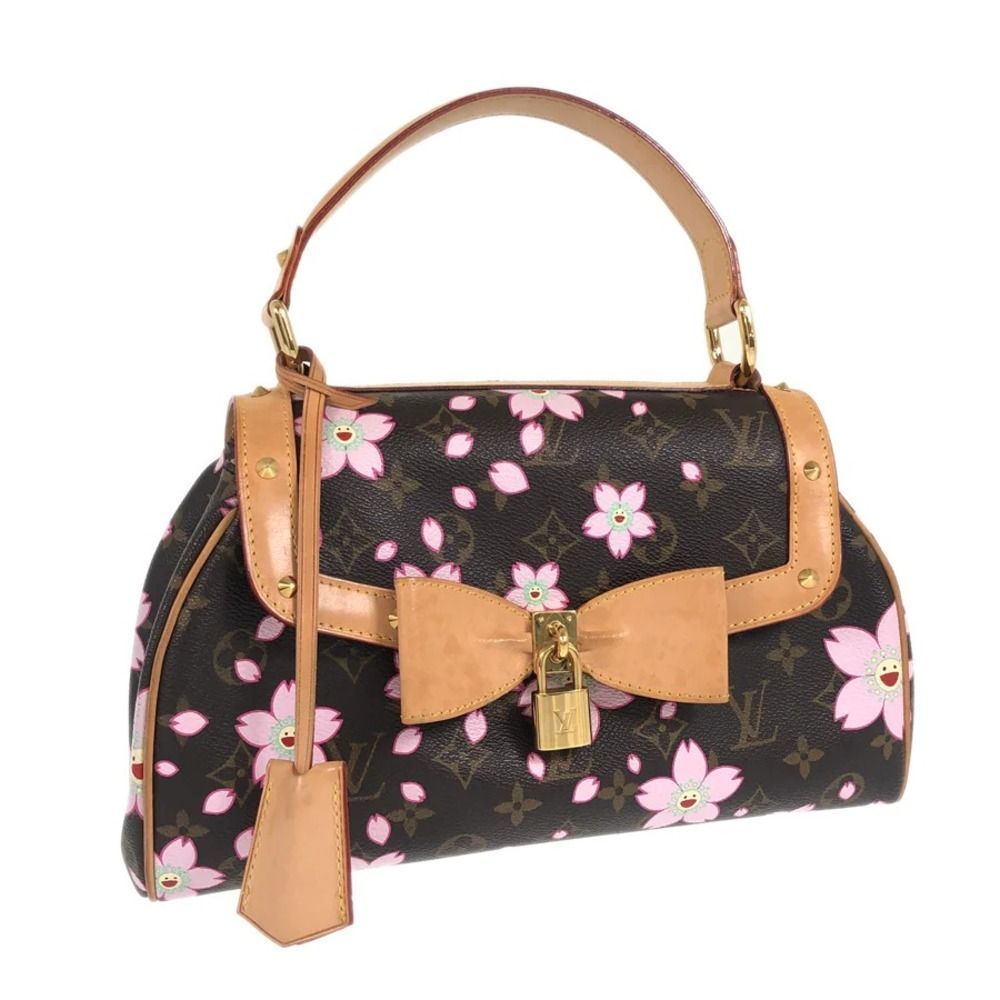 Louis Vuitton Cherry Blossom Sac Retro Handbag black